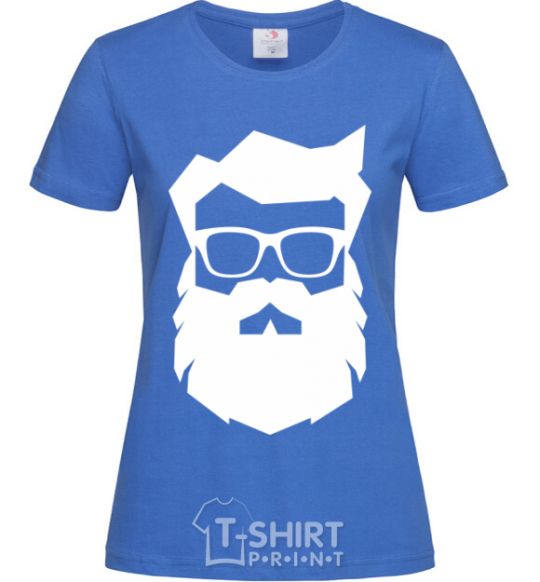 Women's T-shirt Modern Santa royal-blue фото