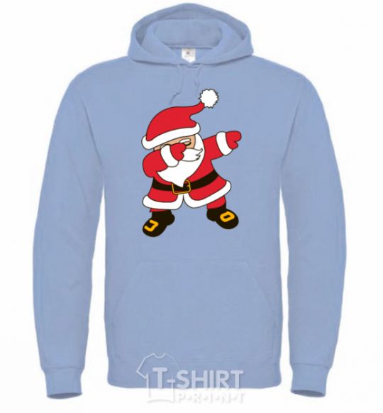 Men`s hoodie Hype Santa sky-blue фото