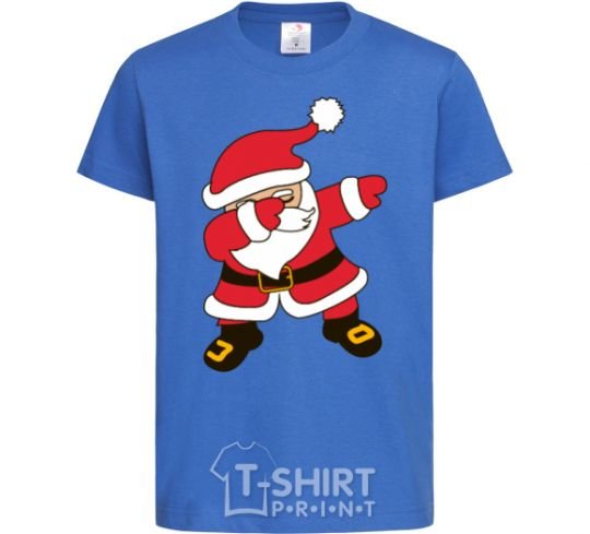 Kids T-shirt Hype Santa royal-blue фото