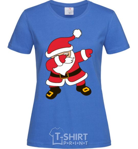 Women's T-shirt Hype Santa royal-blue фото