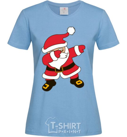 Women's T-shirt Hype Santa sky-blue фото