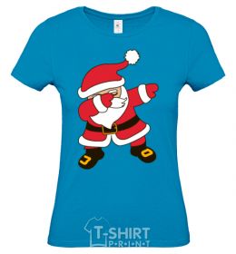 Women's T-shirt Hype Santa sky-blue фото