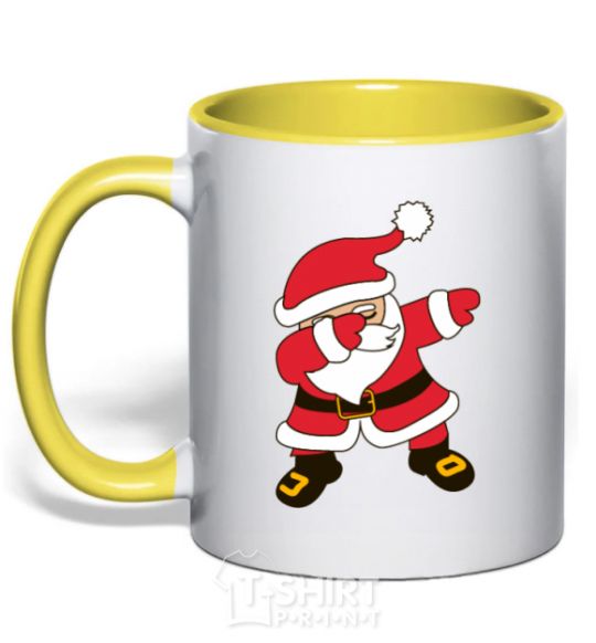 Чашка с цветной ручкой Hype Santa Солнечно желтый фото