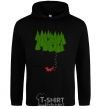 Men`s hoodie Forest and fox black фото