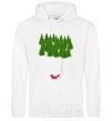 Men`s hoodie Forest and fox White фото