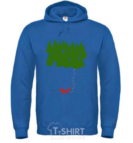 Men`s hoodie Forest and fox royal фото