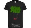 Kids T-shirt Forest and fox black фото