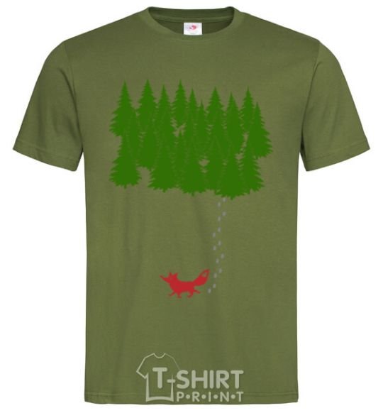 Мужская футболка Forest and fox Оливковый фото