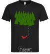 Men's T-Shirt Forest and fox black фото