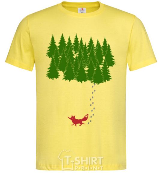 Мужская футболка Forest and fox Лимонный фото