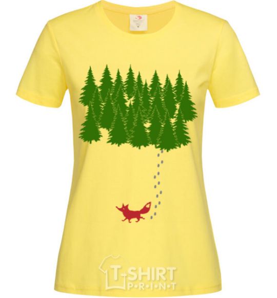 Women's T-shirt Forest and fox cornsilk фото