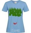 Women's T-shirt Forest and fox sky-blue фото