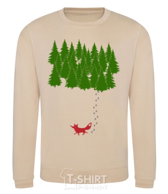 Sweatshirt Forest and fox sand фото