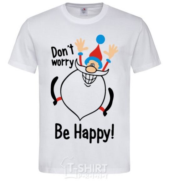 Men's T-Shirt Don't worry be happy White фото