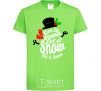 Kids T-shirt Let it snow снеговик orchid-green фото