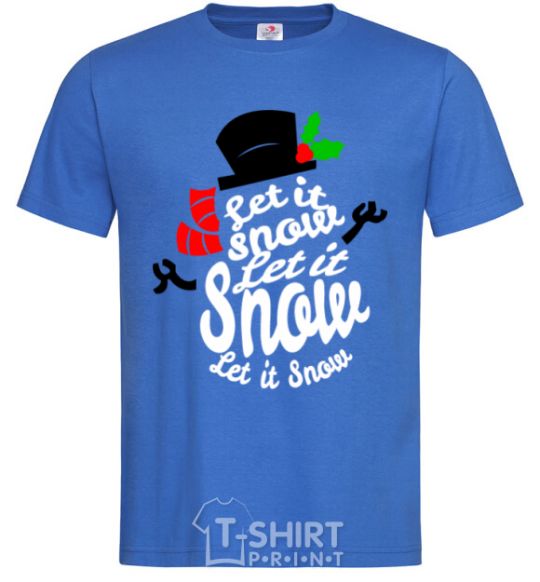 Men's T-Shirt Let it snow снеговик royal-blue фото