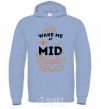 Men`s hoodie Wake me at the midnight sky-blue фото