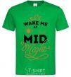 Мужская футболка Wake me at the midnight Зеленый фото