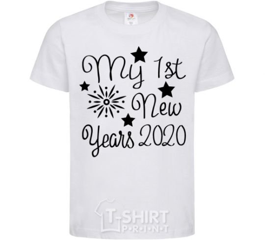 Kids T-shirt My first New Year 2020 White фото
