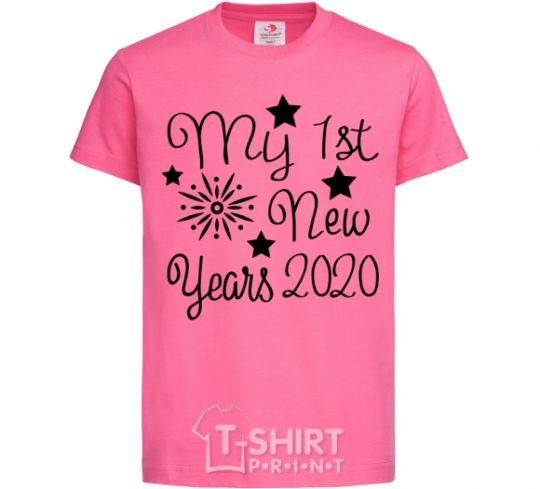 Детская футболка My first New Year 2020 Ярко-розовый фото