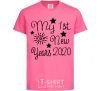 Kids T-shirt My first New Year 2020 heliconia фото