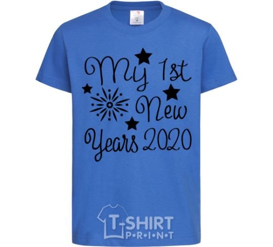 Детская футболка My first New Year 2020 Ярко-синий фото