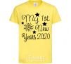 Детская футболка My first New Year 2020 Лимонный фото
