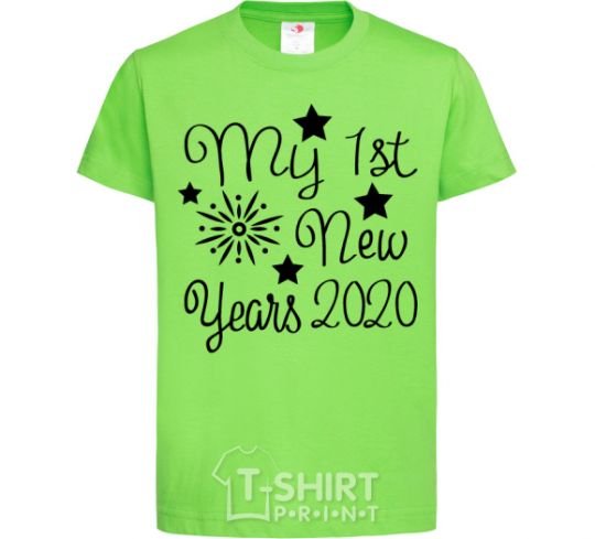 Детская футболка My first New Year 2020 Лаймовый фото