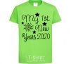 Kids T-shirt My first New Year 2020 orchid-green фото