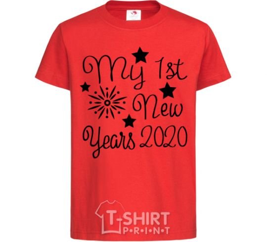 Kids T-shirt My first New Year 2020 red фото