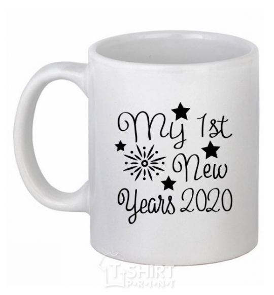 Чашка керамическая My first New Year 2020 Белый фото