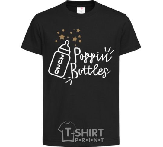 Детская футболка Popping botles Черный фото