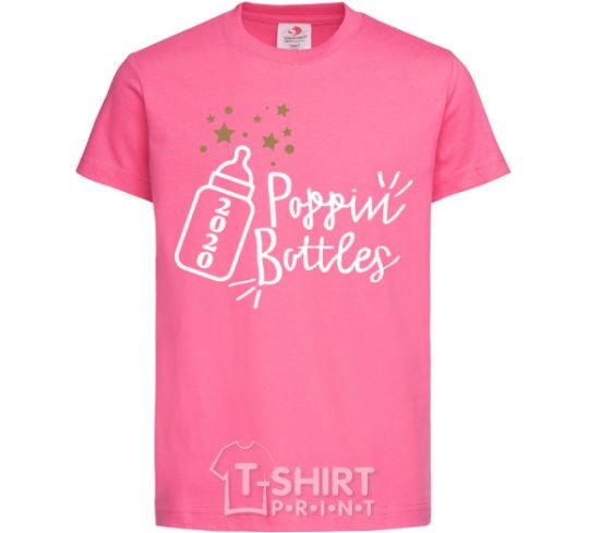 Детская футболка Popping botles Ярко-розовый фото