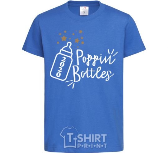 Kids T-shirt Popping botles royal-blue фото