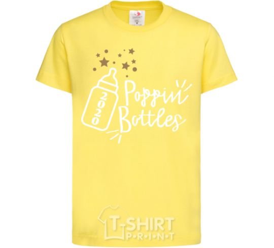 Kids T-shirt Popping botles cornsilk фото