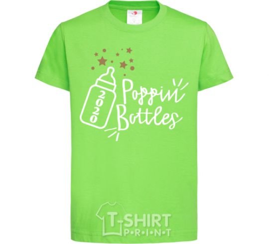 Детская футболка Popping botles Лаймовый фото