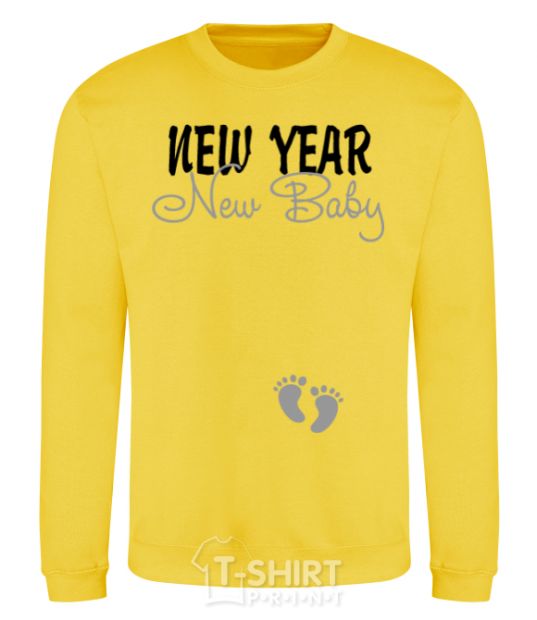 Sweatshirt New Year new baby yellow фото