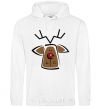 Men`s hoodie SWEET DEER White фото