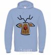 Men`s hoodie SWEET DEER sky-blue фото