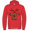 Men`s hoodie SWEET DEER bright-red фото