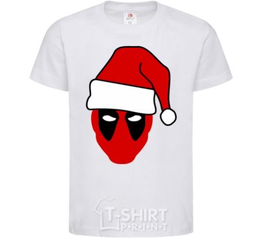 Kids T-shirt Christmas Deadpool White фото