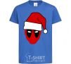 Kids T-shirt Christmas Deadpool royal-blue фото