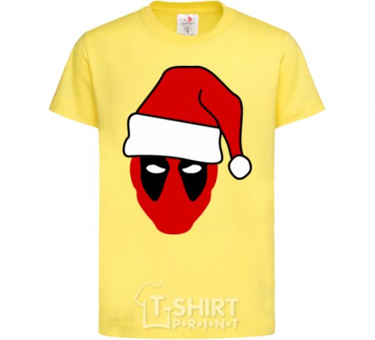 Kids T-shirt Christmas Deadpool cornsilk фото