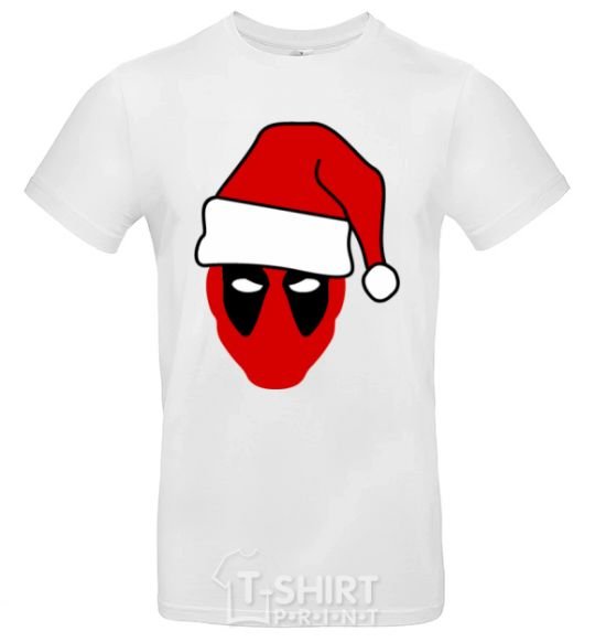 Men's T-Shirt Christmas Deadpool White фото