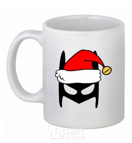 Ceramic mug Christmas batman White фото