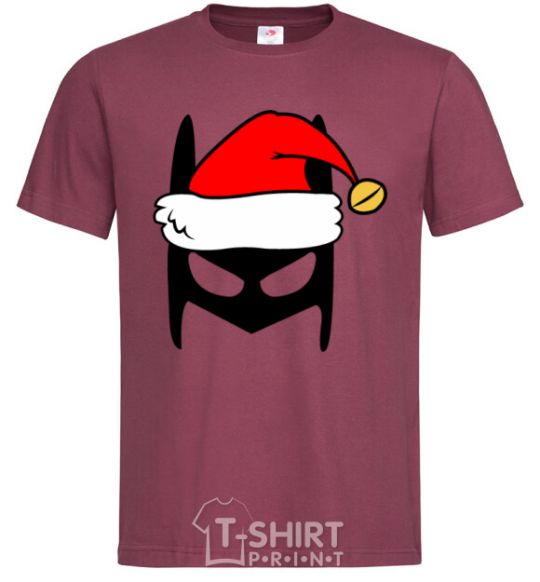 Men's T-Shirt Christmas batman burgundy фото