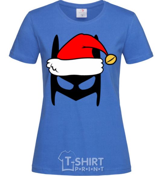 Women's T-shirt Christmas batman royal-blue фото