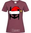 Women's T-shirt Christmas batman burgundy фото