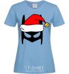 Women's T-shirt Christmas batman sky-blue фото