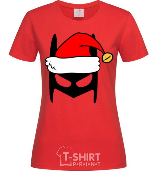 Women's T-shirt Christmas batman red фото